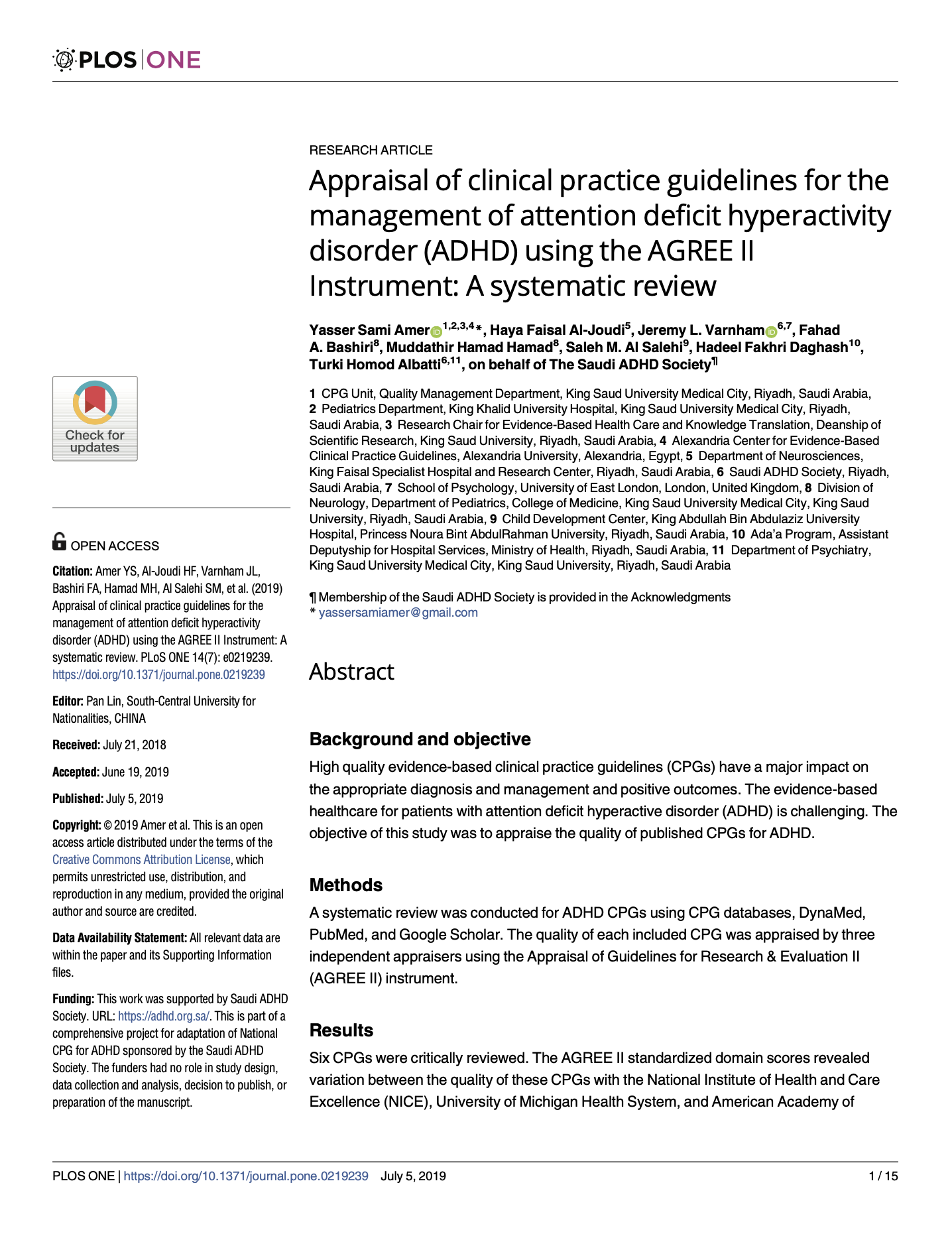 Thumbnail of ADHD CPG appraisal paper